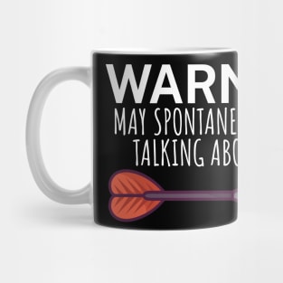 Warning May spontaneously start talking about darts Mug